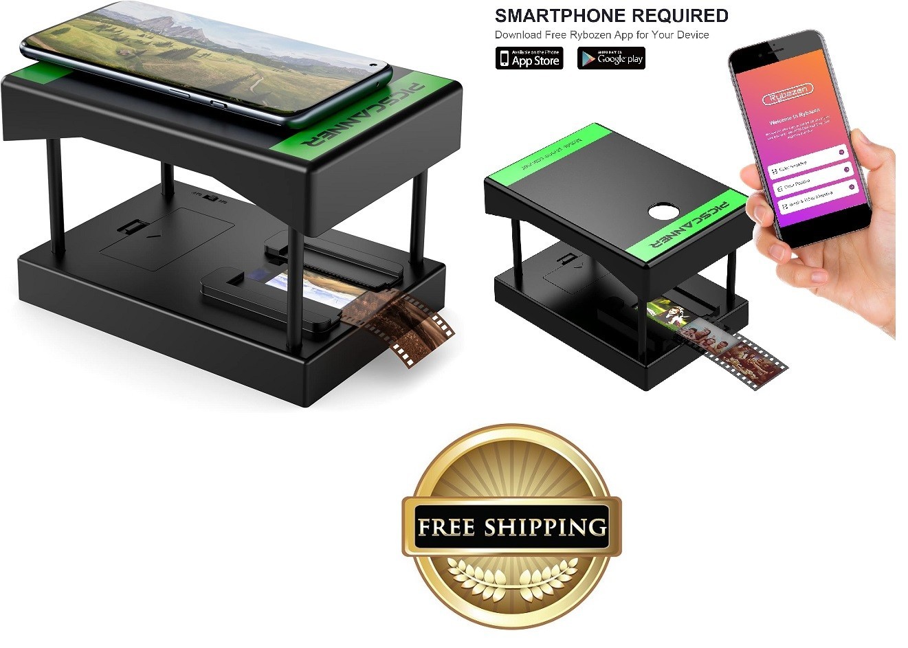 Rybozen Mobile Film & Slide Scanner Lets You Scan & Play with Old 35mm Film NEW