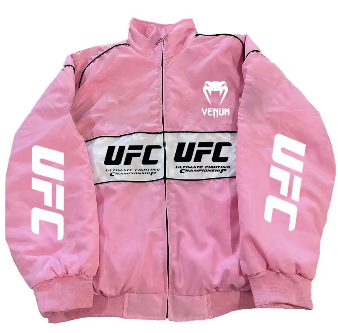 Venum UFC Pink Track Jacket Full Zip MMA Fight Team Streetwear