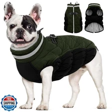 AOFITEE Dog Coat, Warm Dog Jackets for Small Dogs, Dogs Winter Coat with Harn