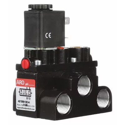 Aro A213ss-120-A Solenoid Air Control Valve, Alpha, Four-Way / Two-Position,