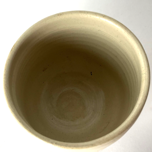 Williamsburg Keramik Salz glasiert kleiner Topf mit blauer Blume 3"x3" gebraucht - Bild 4 von 5