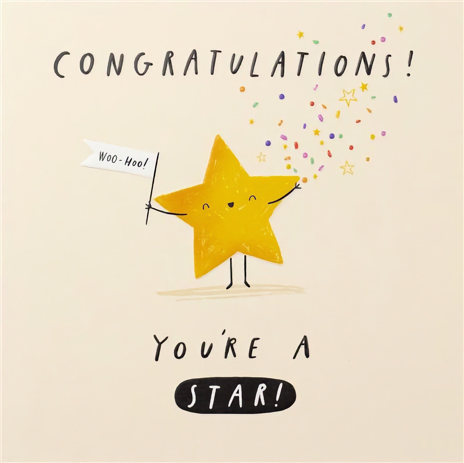Congratulations Card Premium You're A Star Exams Driving Test New Job Graduation