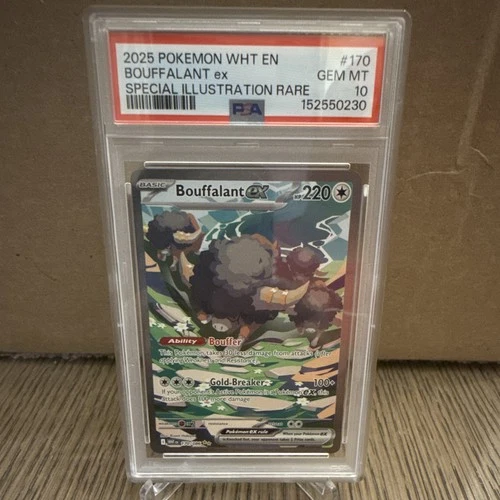 The Pokémon Company Bouffalant ex 170/086 Sv: White Flare Holo PSA 10 2025
