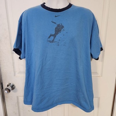 Vintage Nike T Shirt Torino Olympics Speed Skater XL Center Check