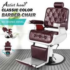 Red Vintage All Purpose Heavy Duty Hydraulic Recliner Barber Chair Salon Beauty
