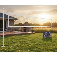 Volleyball Net Outdoor Heavy Duty with Aircraft Steel Cable 32X3Ft