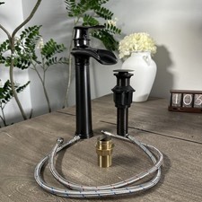 BWE Waterfall Single Hole Single Handle Bathroom Vessel Sink Faucet  Drain