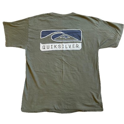 Vintage 90s Quicksilver Light Green Surf Tee Size Men s Large