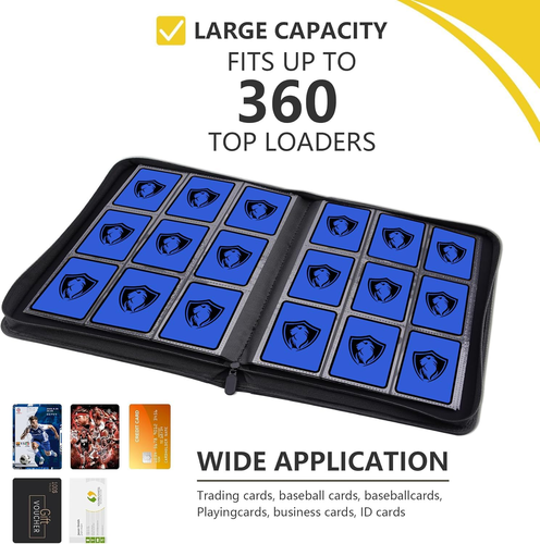 Premium Card Binder 9 Pocket, 360 Pockets Trading Card Holder Book, Premium PU C - Picture 5 of 12