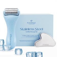 Stainless Steel Gua Sha and Ice Roller for Face Body Cooling Facial Tool S...