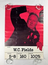 W.C. Fields George Wallace 1968 Original International Poster Corporation 21"x29