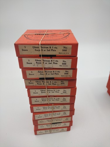 Gibson Vintage 1950s Banjo Mona-Steel Box of Strings SINGLE EMPTY BOX #566