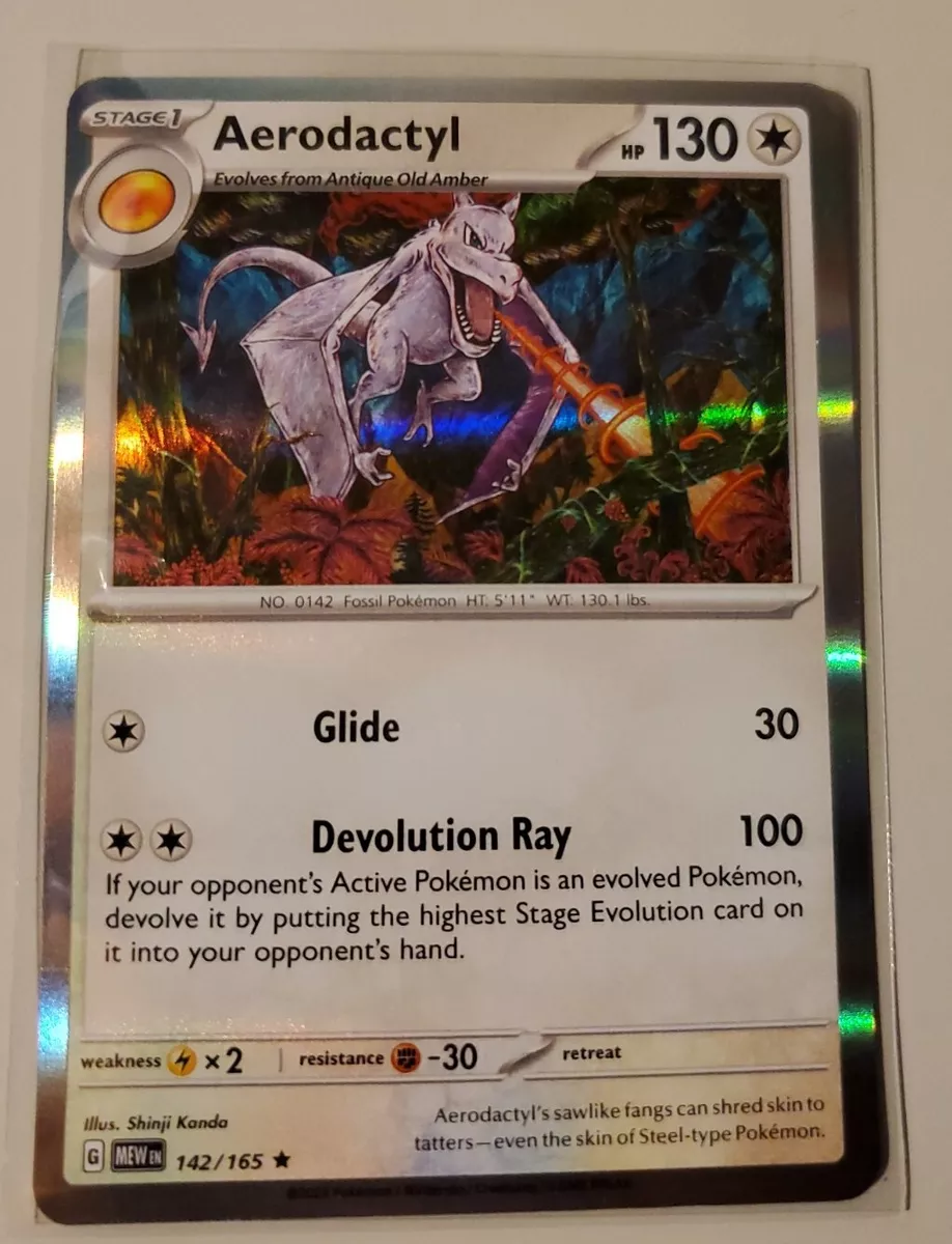 Aerodactyl and Old Amber Fossil from Pokemon Card 151