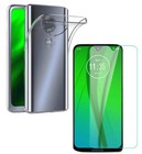 ETUI OCHRONNE NA TELEFON KOMÓRKOWY TPU + DISPLAY SZKŁO OCHRONNE NA MOTOROLA MOTO G7 PLUS G 7+ LCD