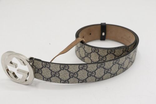 Cinturón GUCCI Azul y Beige GG Marmont 411924 Talla 90/36 EE. UU. - Imagen 7 de 17