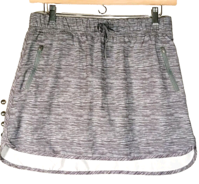 ZX Outdoor Lifestyle Gray Skort Skirted Shorts Womens L Lined
