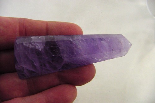 ABER natürlicher brasilianischer Amethyst Heilkristall Edelstein Obelisk Spitze 9137P - Bild 2 von 2