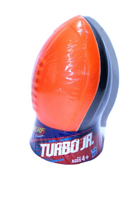 Nerf Sports Turbo Jr. Football New in Package Orange & Gray Ball Hasbro Ages 4+