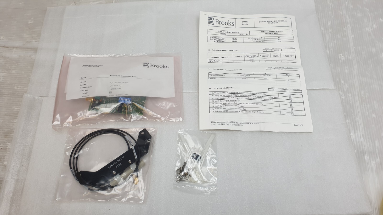 BROOKS AUTOMATION LF60C SoliD Transponder Reader TLS-12B-7O00-01-0000