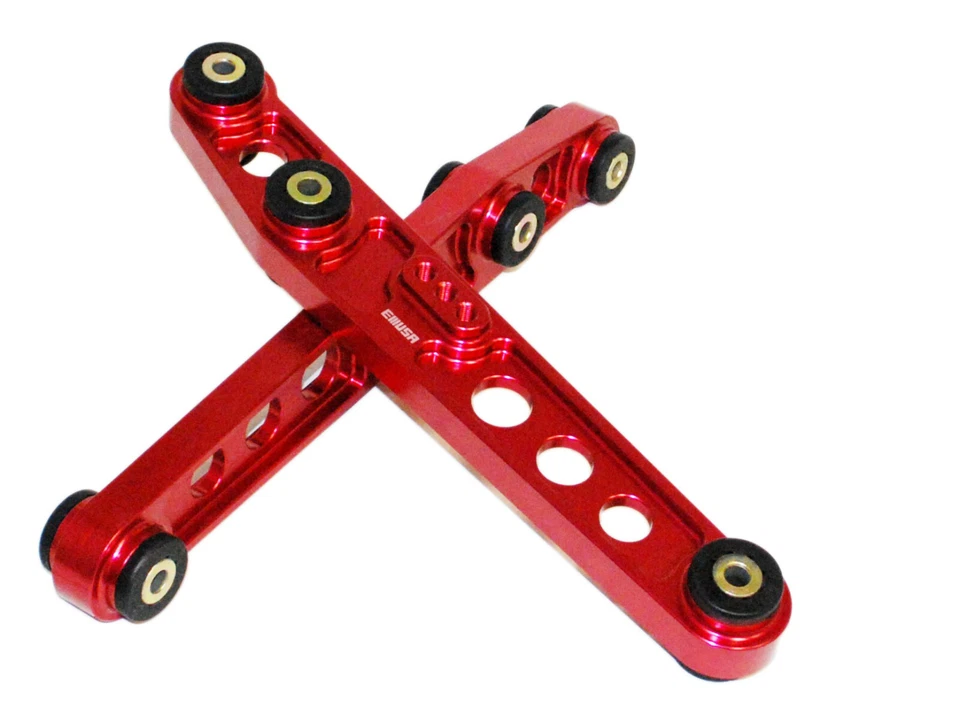 Brazo de control inferior trasero Emusa para 92-95 Civic 93-97 Del Sol 94-01 Integra rojo Foto 3 de 4