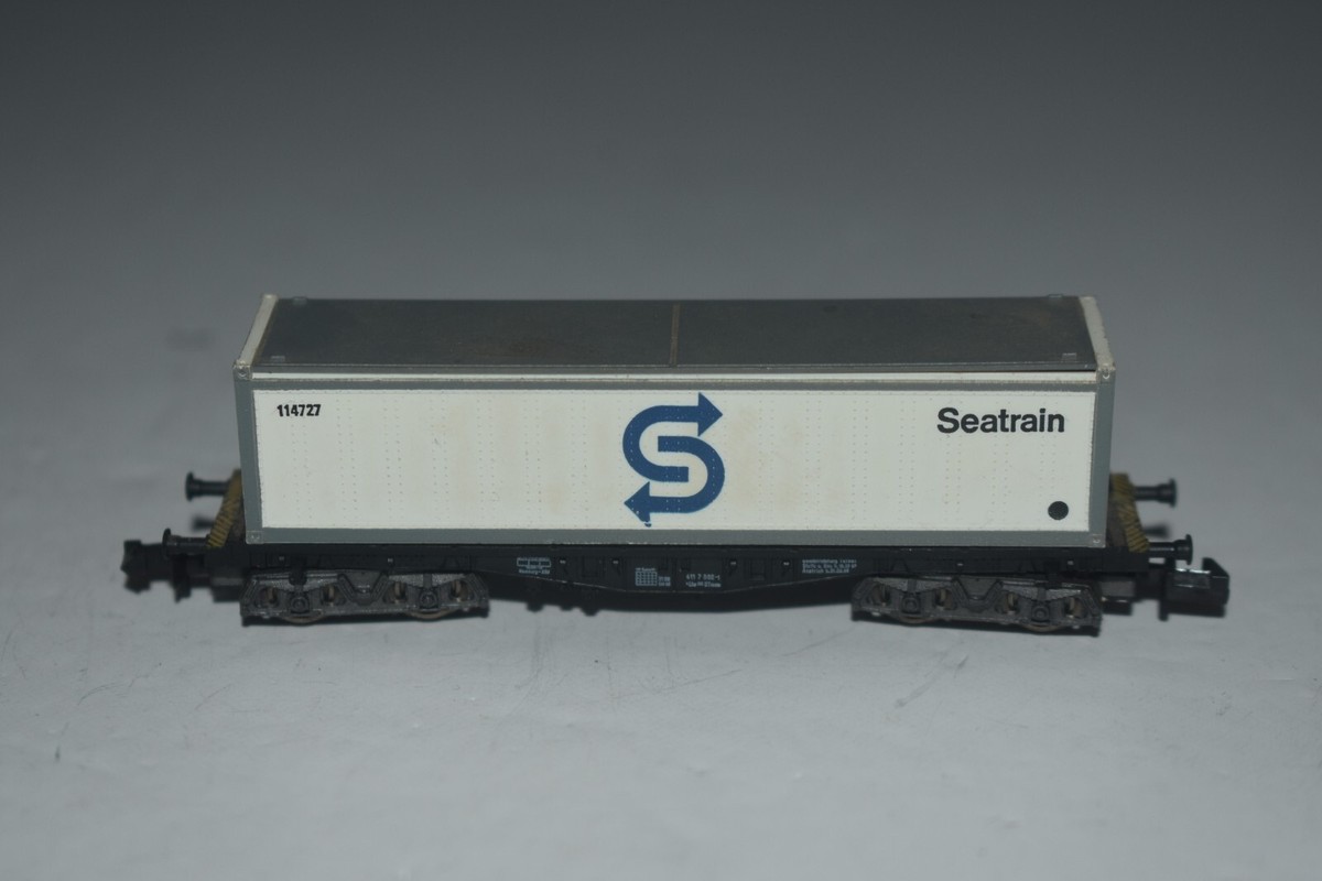 N Scale Fleischmann Seatrain Flat Car with Container Load C39227