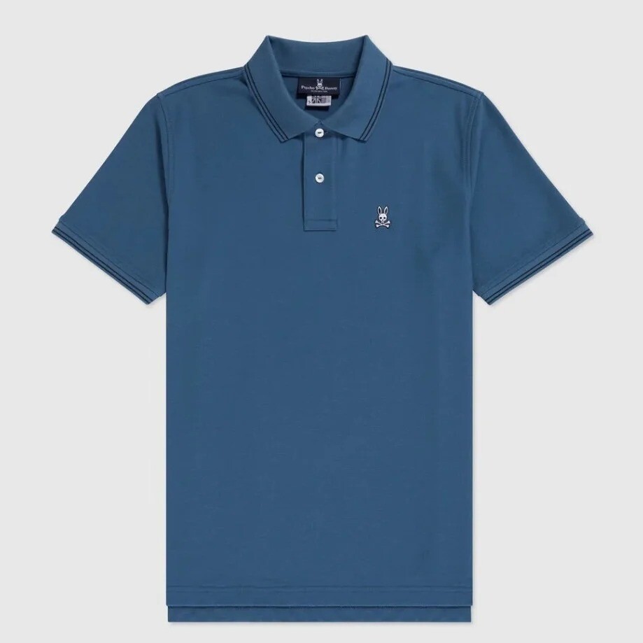 Brand New Mens Psycho Bunny Logan Polo Dusk Blue Small 19890₽