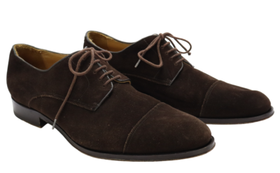 Suitsupply Brown Suede Derby Light Brown Derby in Italian Calf Suede | SUITSUPPLY main image 4