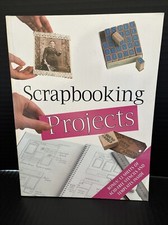 SCRAPBOOKING PROJECTS BOOK W/ STENCILS  TEMPLATES-2005-PAPER BACK