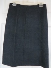 PRADA Wool Tweed Pencil Knee length Gray Skirt EU38