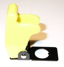 Full Size Toggle Switch Safety Cover - YELLOW - Designed for 15/32" Switches