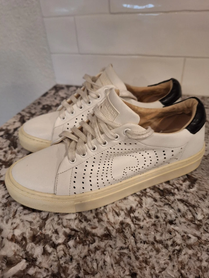 Kate Spade Lift Blanco Negro Cuero Silueta Tenis Zapatos Talla 5.5 Foto 4 de 4
