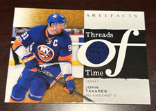 2021 Upper Deck Artifacts Threads of Time John Tavares #TT-TA Blue Game Jersey