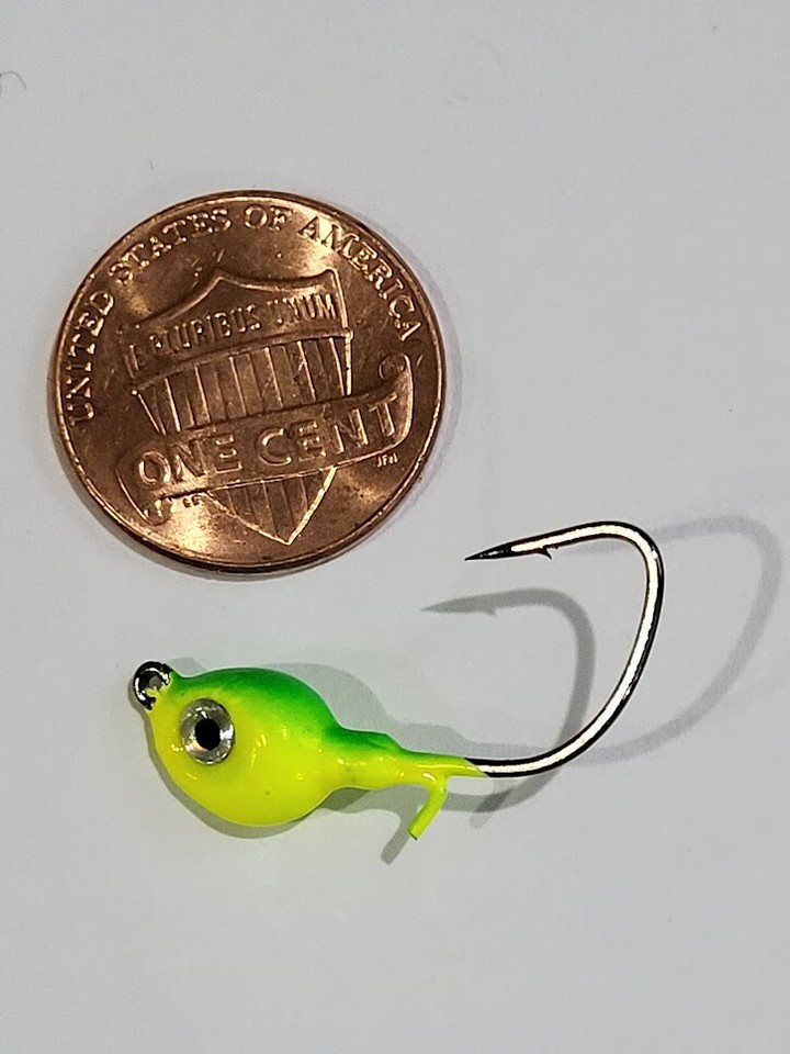 Jig Piombo Testa Minnow Non Dipinti 1/32 Oz – 50 Pezzi Per Pesca Walleye, Crappie, Persico, Panfish - Foto 4