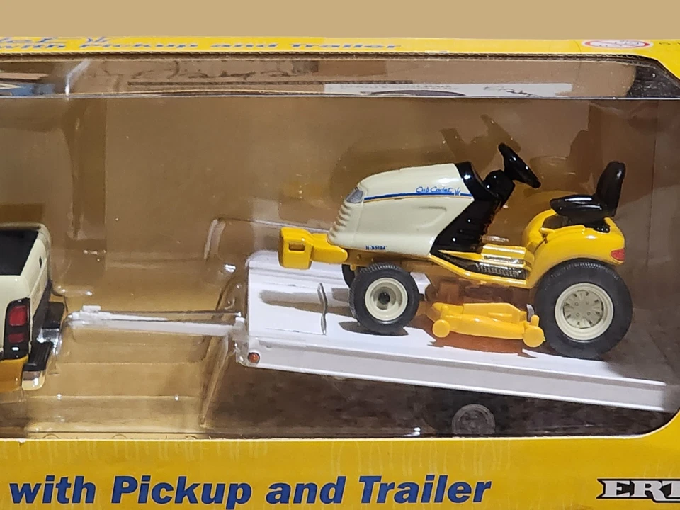 2000 ERTL Cub Cadet Lawn Mower & Dodge Pickup Truck 1/16 Scale Diecast Sealed! - Image 4 of 4