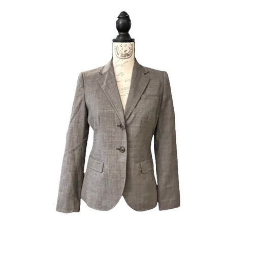 Banana Republic Guabello 40L 35x31 Slim Blue Gray Plaid Suit