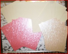 Kartenpapier Grußkarten 8 Stück Perlmuttpapier mit Umschlägen A6