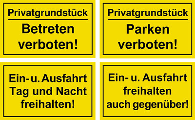   Privatgrundstück - Betreten verboten Parken verboten- Ein- Ausfahrt freihalten