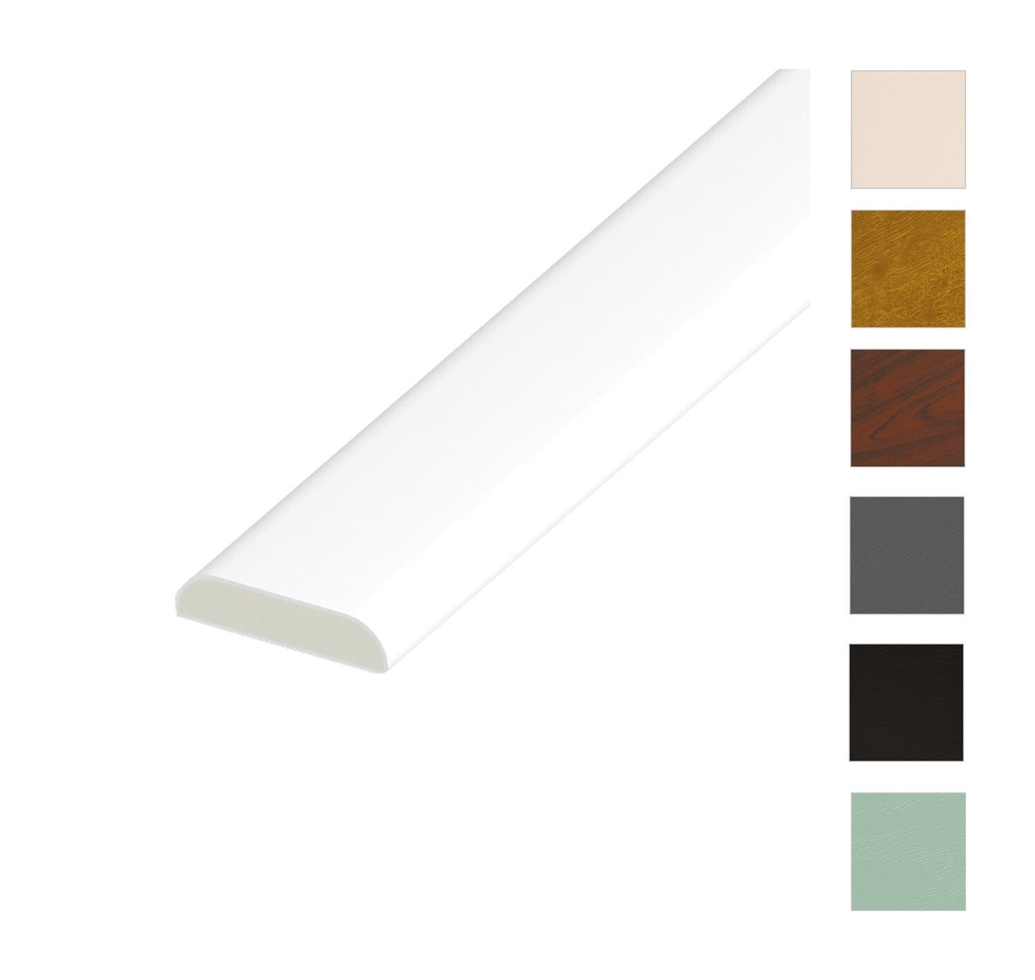 uPVC D Mould Trim PVC Architrave Plastic Window Door Bead 5 x 1m Packs