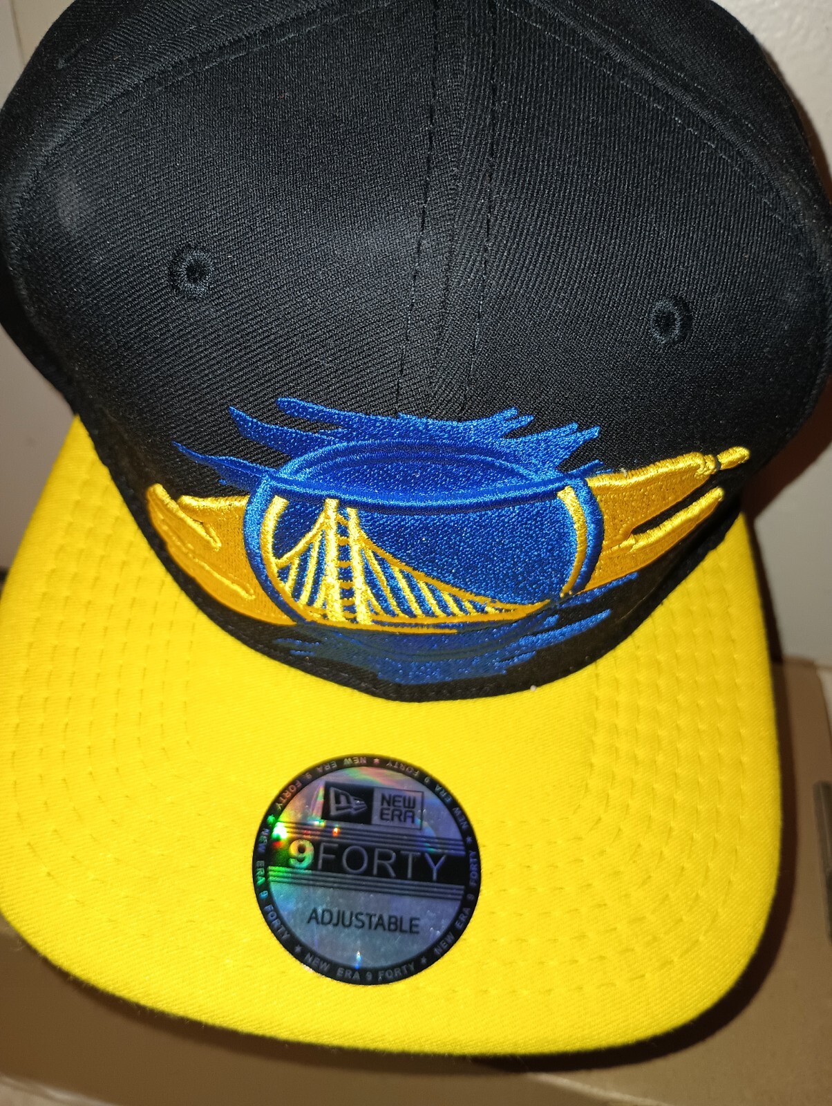 Black and Yellow NEW ERA Adjustable Golden State Baseball Cap--NROR