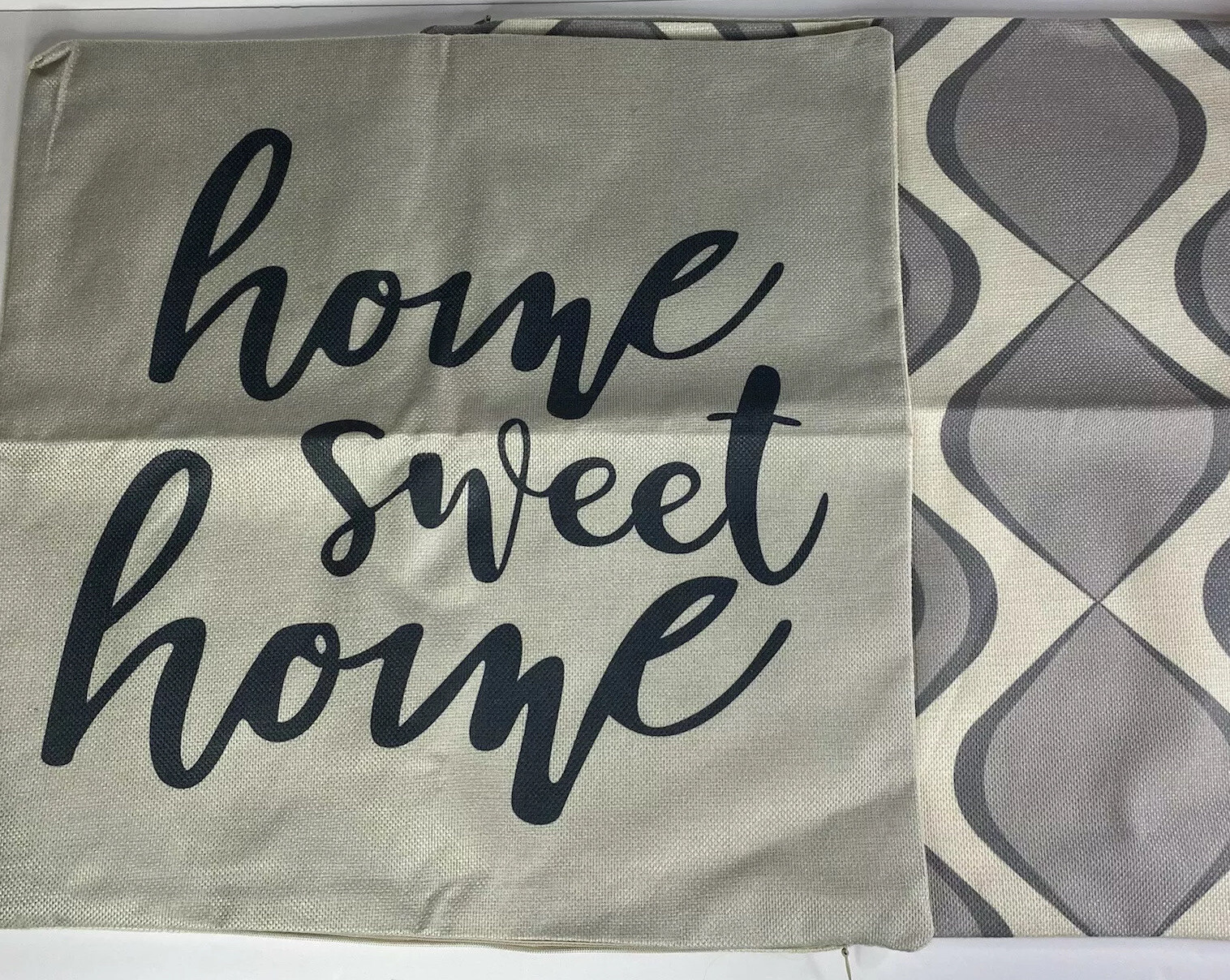 2 Cushion Cover Sofa Home Décor Pillow Case Home Sweet Home And Abstract 18x18
