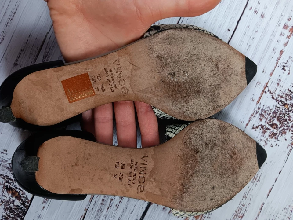 Zapatos para mujer VINCE AURELIAN D’OSRAY 7 1/5 estampado animal Vero Cuolo punta en punta Foto 3 de 4