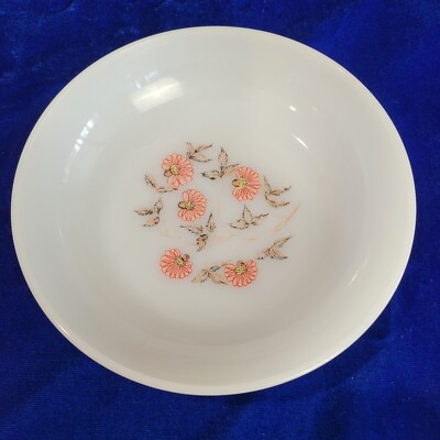 Fire King Oven Ware Milk Glass Primrose 6-1/2'' Soup Salad Cereal Bowl