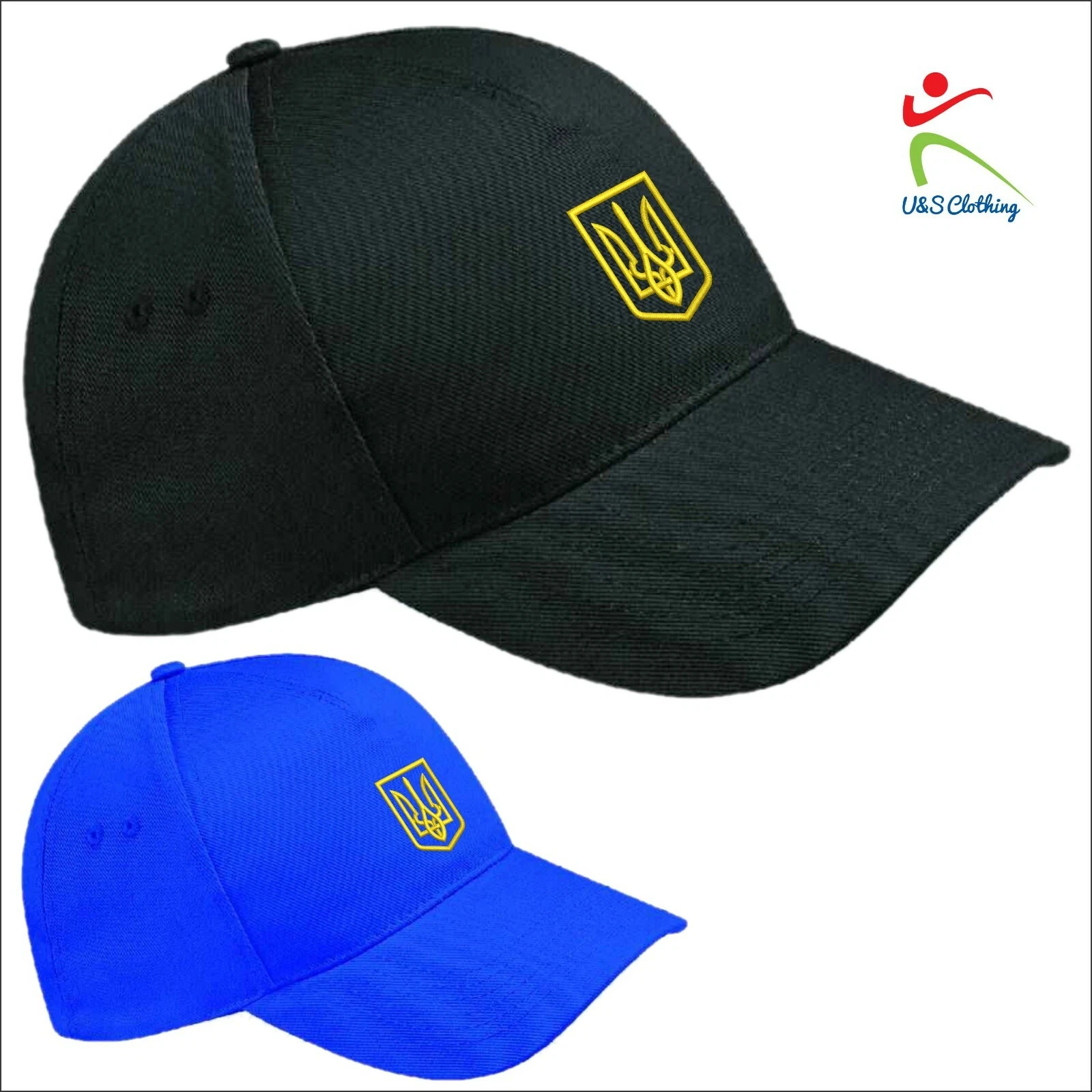 Stand With Ukraine Logo Embroidered Baseball Cap Puck Futin Unisex Casual Cap