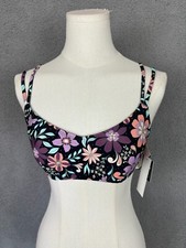 Salt  Cove Juniors' Printed Double Strap Bralette Bikini Top Multi Small NWT's.