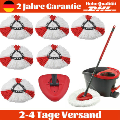 7er Ersatz Wischbezug für Vileda Turbo Wischmop Easy Wring Clean Moppkopf Mop.