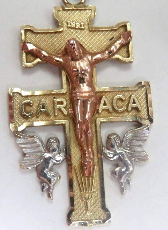 Gorgeous Solid 14K Multi-Color Gold CARAVACA Cros… - image 7