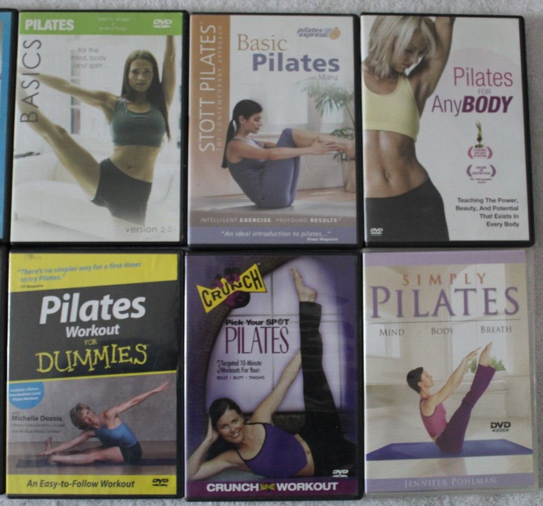 10 Pilates workout DVD lot for beginners intermediate mat for