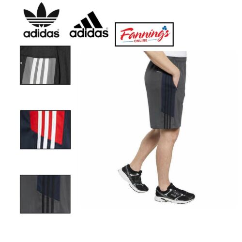 adidas Herren Active Shorts mit Reißverschlusstaschen 3 Streifen Kordelzug K22