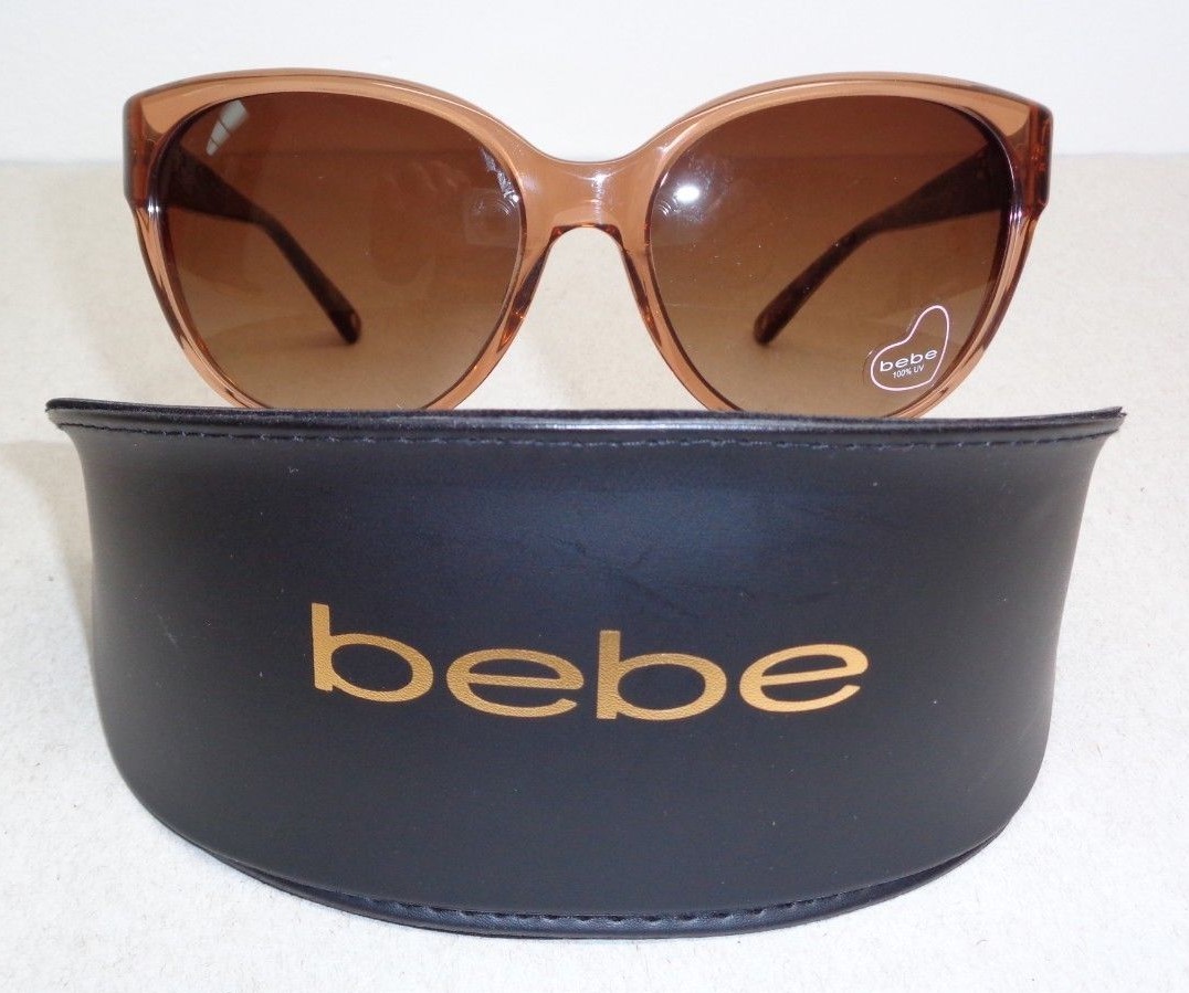 Bebe FOXY BB7079 Topaz Crystal Round Fashion Sunglasses New  display picture 3