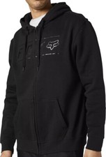 FOX RACING PINNACLE Zip Fleece Hoodie Black/Black FO28651021L Size Large